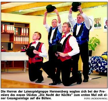 Laienspielgruppe unterhält bestens mit „Die Nacht der Nächte“