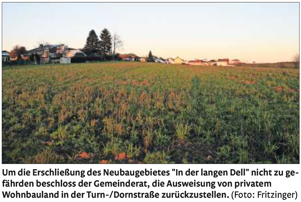 Bebauungsflächen ausgeschöpft